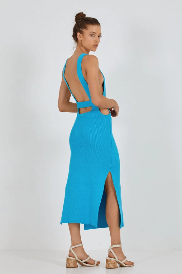 Hendrix Knit Dress - Marlin Blue-Dress-Before Anyone Else-S/M-Urbanheer
