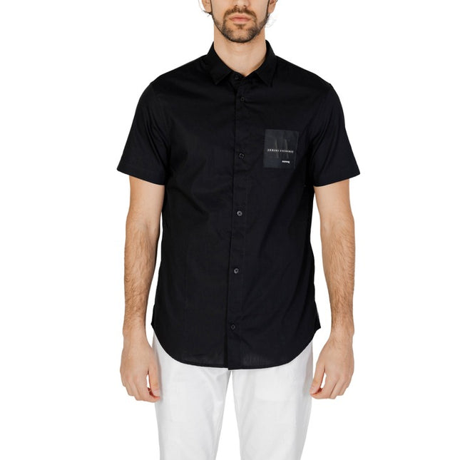 Armani Exchange Men Shirt-Clothing Shirts-Armani Exchange-black-XS-Urbanheer