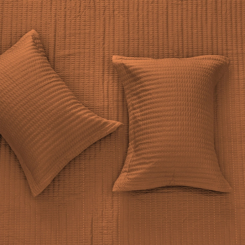 3-Piece Solid Quilt - Alicia Collection Copper-Set-BH Collective-Full / Queen-Copper-Urbanheer