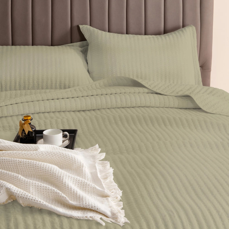 3-Piece Solid Quilt - Alicia Collection Eucaplytus-Set-BH Collective-Full / Queen-Eucaplytus-Urbanheer