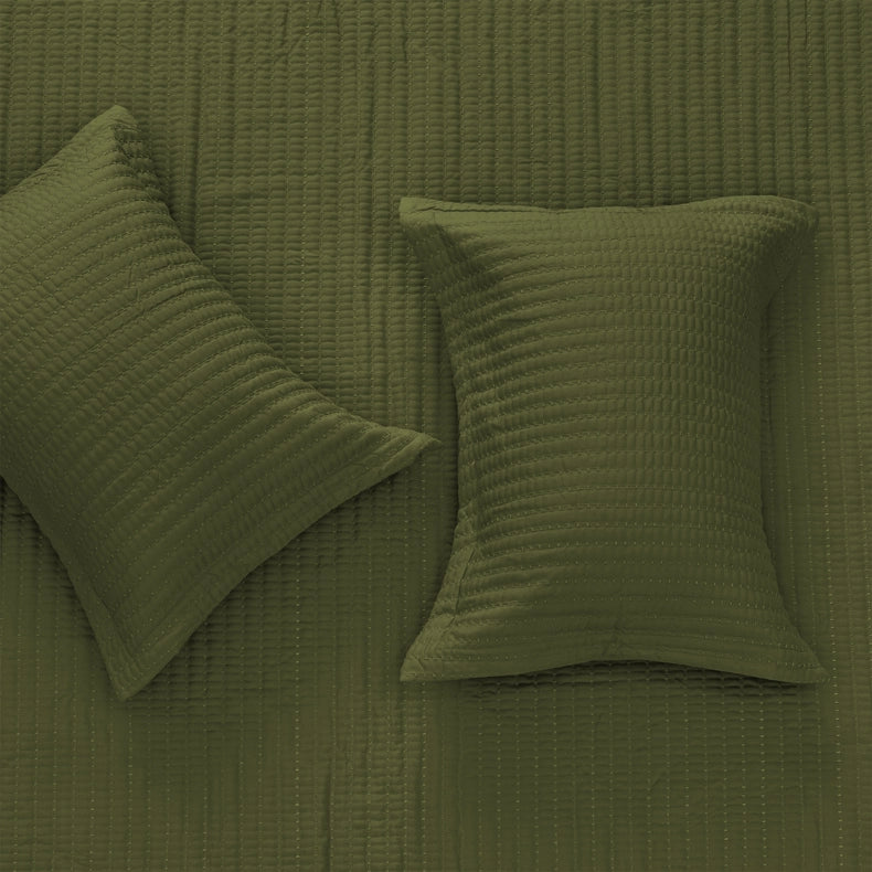 3-Piece Solid Quilt - Alicia Collection Evergreen-Set-BH Collective-Full / Queen-Evergreen-Urbanheer