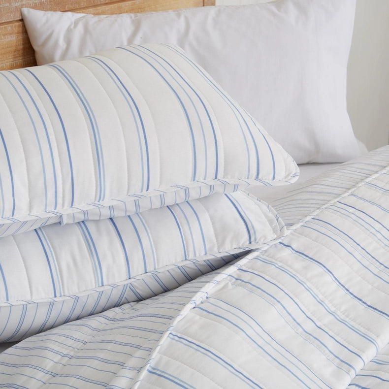 3-Piece Stripe Quilt | Katelyn Collection By Great Bay Home-Set-BH Collective-Full / Queen-Grey-Urbanheer