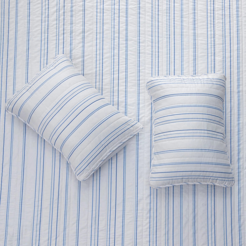 3-Piece Stripe Quilt | Katelyn Collection By Great Bay Home-Set-BH Collective-Full / Queen-Grey-Urbanheer