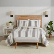 3-Piece Stripe Quilt - Wesley Collection-Set-BH Collective-Full / Queen-Grey-Urbanheer