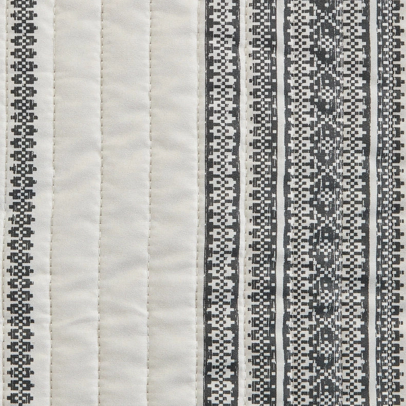 3-Piece Stripe Quilt - Wesley Collection-Set-BH Collective-Full / Queen-Grey-Urbanheer