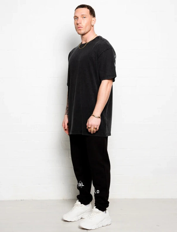 304 Mens Official T-Shirt Acid Wash Black-T-Shirts-304 Clothing-S-Urbanheer