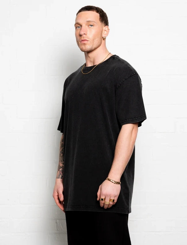 304 Mens Official T-Shirt Acid Wash Black-T-Shirts-304 Clothing-S-Urbanheer