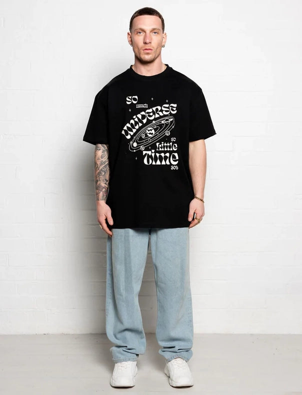 304 Mens Universe T-Shirt Black-T-Shirts-304 Clothing-XS-Urbanheer