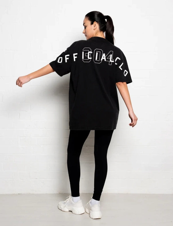 304 Women's Official T-Shirt Acid Wash Black-T-Shirts-304 Clothing-XS-Urbanheer