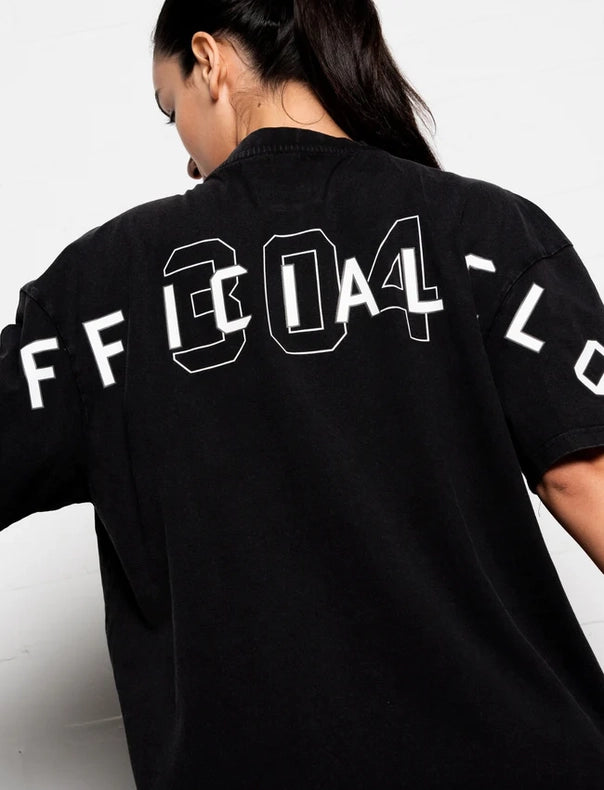 304 Women's Official T-Shirt Acid Wash Black-T-Shirts-304 Clothing-XS-Urbanheer