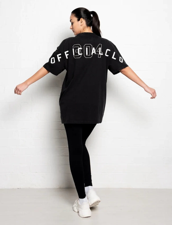 304 Women's Official T-Shirt Acid Wash Black-T-Shirts-304 Clothing-XS-Urbanheer