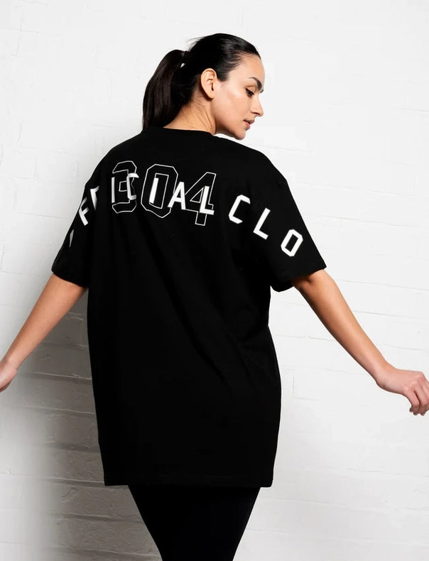 304 Women's Official T-Shirt Black (Oversized)-T-Shirts-304 Clothing-XS-Urbanheer