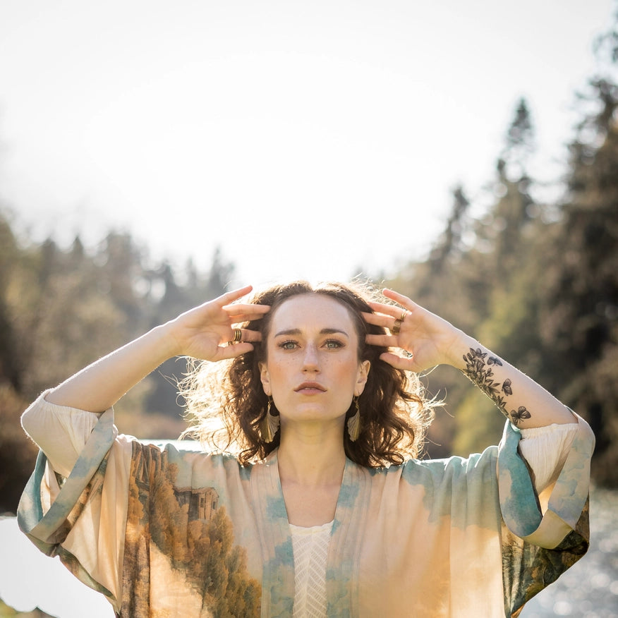 Awakening Long Duster Bamboo Kimono Robe-Kimonos-Market of Stars-length 118cm-Urbanheer