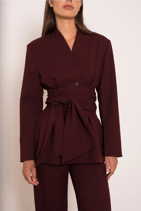 Ori Belted Peplum Jacket