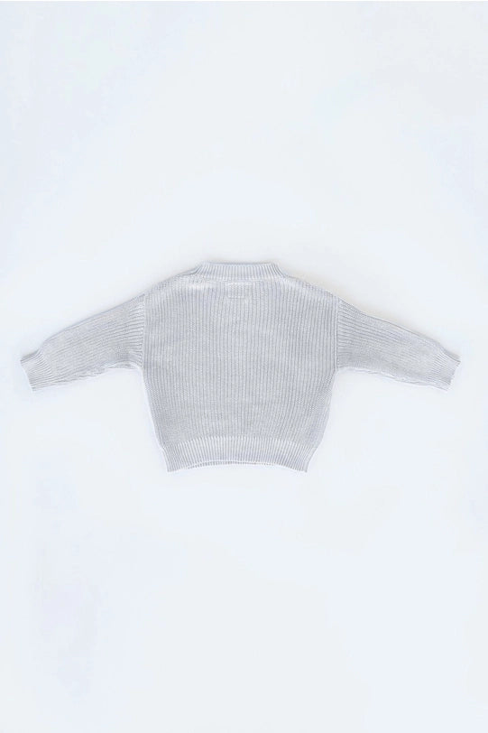 Mini Knit Jumper (Light Grey)-Jumper-All Fenix-12-18M-Urbanheer