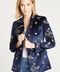 Velvet Blazer In Navy X Speck Embroidery-Clothing - Women-Driftwood-S-Urbanheer