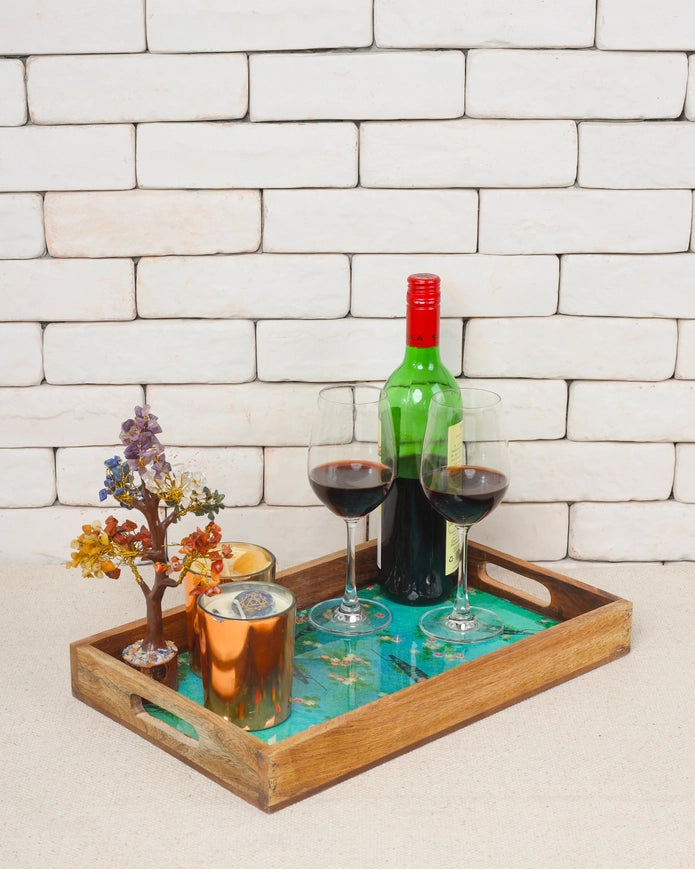 Lake Reverie Decorative Trays (Set of 3)-Decorative Trays-Tiramisu-Small 16 x 10 x2.35-Urbanheer