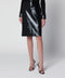 Courreges Courrèges Knee-length lined vinyl skirt in black