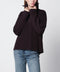 Courreges Courrèges Dark burgundy ribbed zip sweater