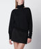 Courreges Courrèges Black merino wool turtleneck sweater