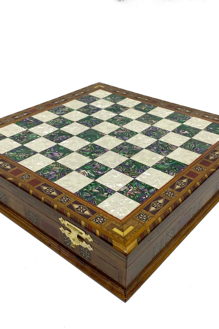 Inches Large Chess Set Green-chess board-Antochia Crafts-Green-Urbanheer