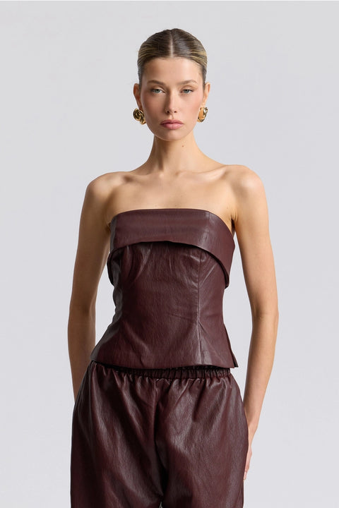 Faux-Ever Leather Tube Top