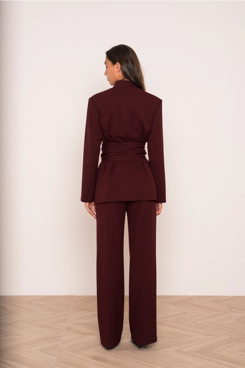 Ori Belted Peplum Jacket