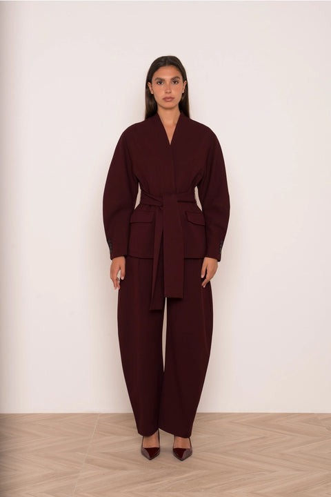 Ori Belted Kimono-Style Jacket