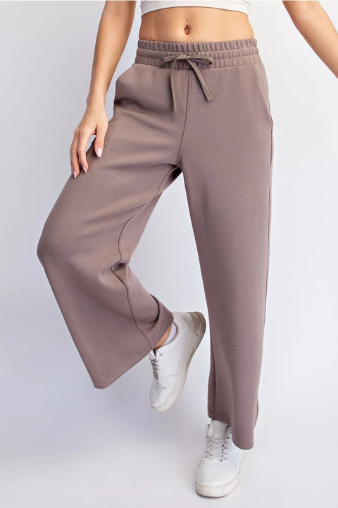 Modal Scuba Cropped Wide Pant