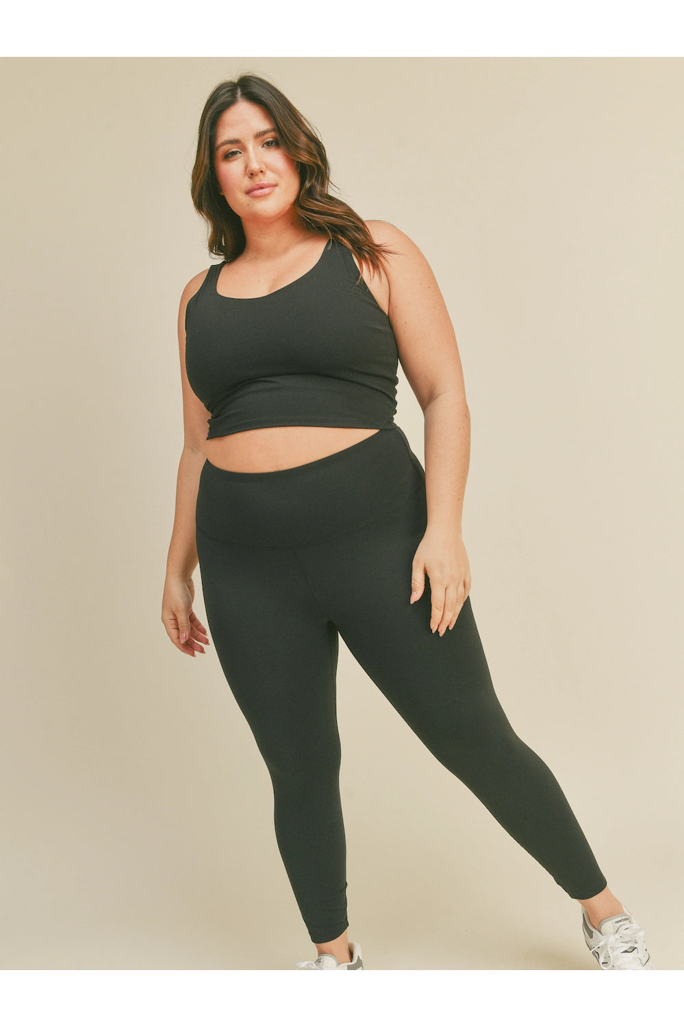 Aligned Performance Cropped Tank Top-Clothing - Women-Kimberly C-Black-1X-Urbanheer