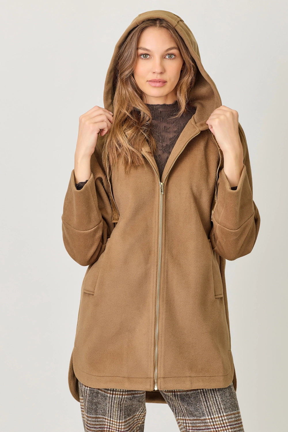 Hoodie Zip-Up Coat