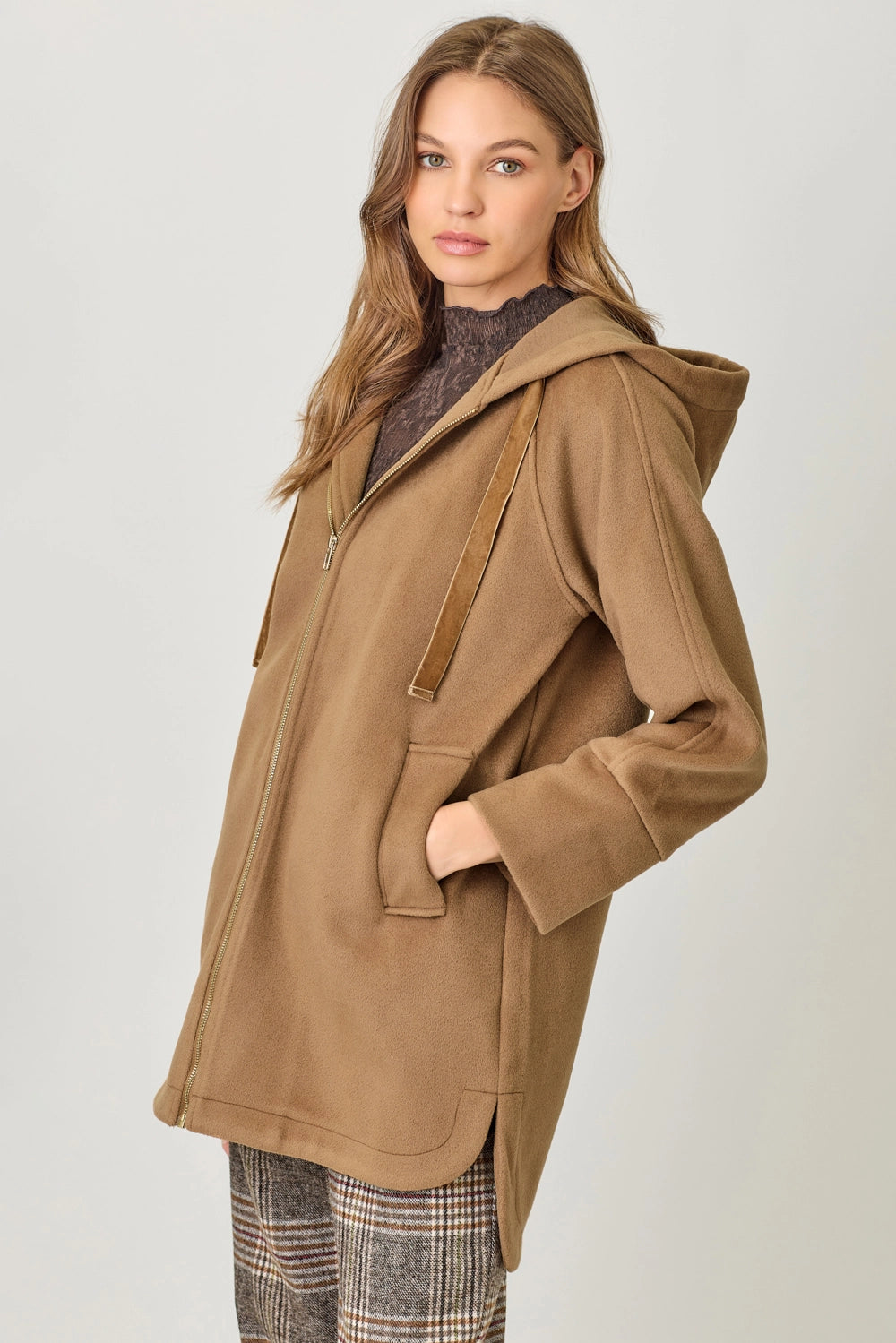 Mystree Hoodie Zip-Up Coat from Mystree exclusive at Urbanheer.
