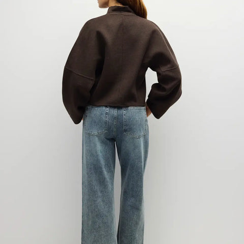 The Mandy Jacket | Felt Paneled Wool Jacket