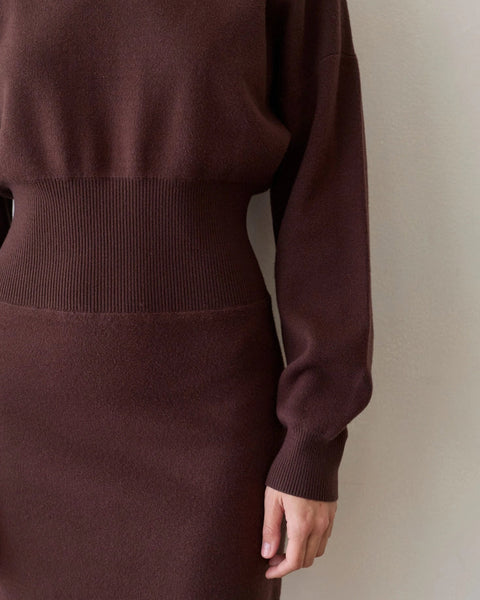 Lindsey Cinch-Waist Sweater Mini Dress