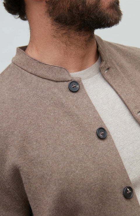 Midweight Cotton Knitted Nehru Jacket