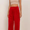 Wide Velvet Flowing Trousers with Double-Button Fastening
