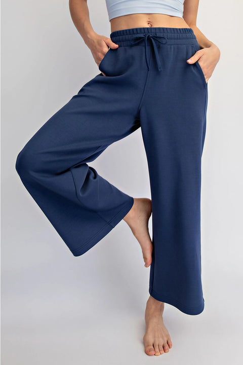 Modal Scuba Cropped Wide Pant