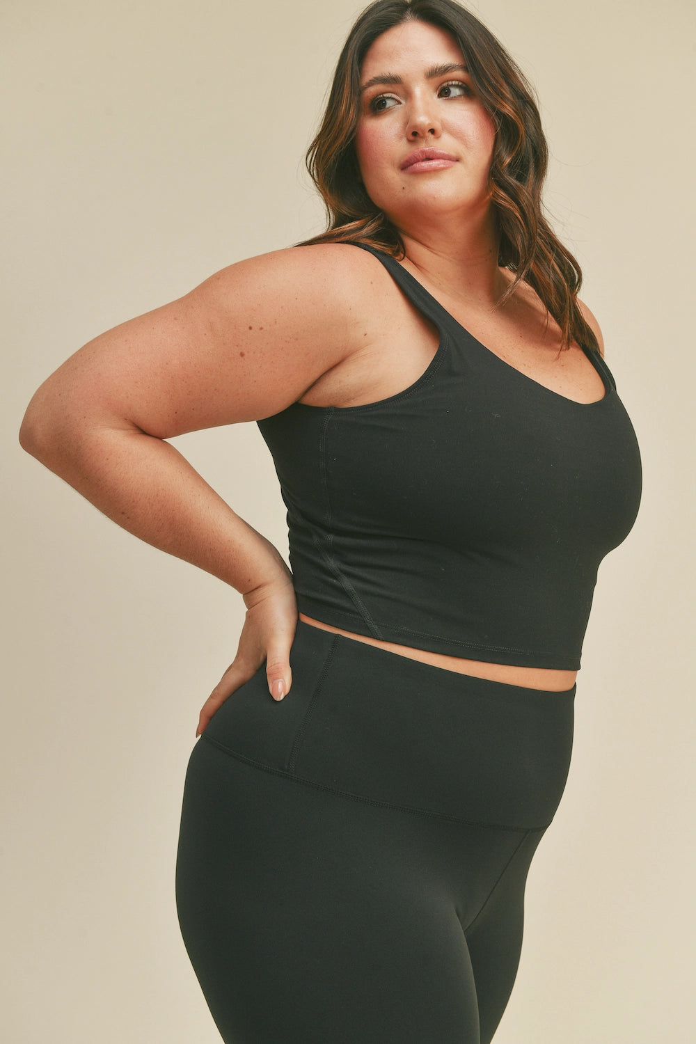 Aligned Performance Cropped Tank Top-Clothing - Women-Kimberly C-Black-1X-Urbanheer