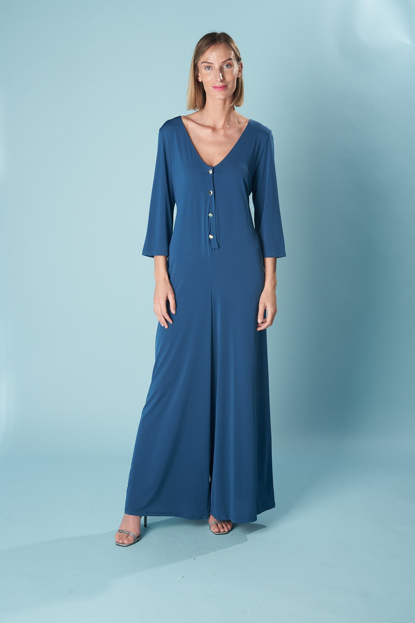 3/4 SLEEVE JUMPSUIT-MULTIDRESS-Ceylan Bcn-BURGUNDY-ONLY-Urbanheer