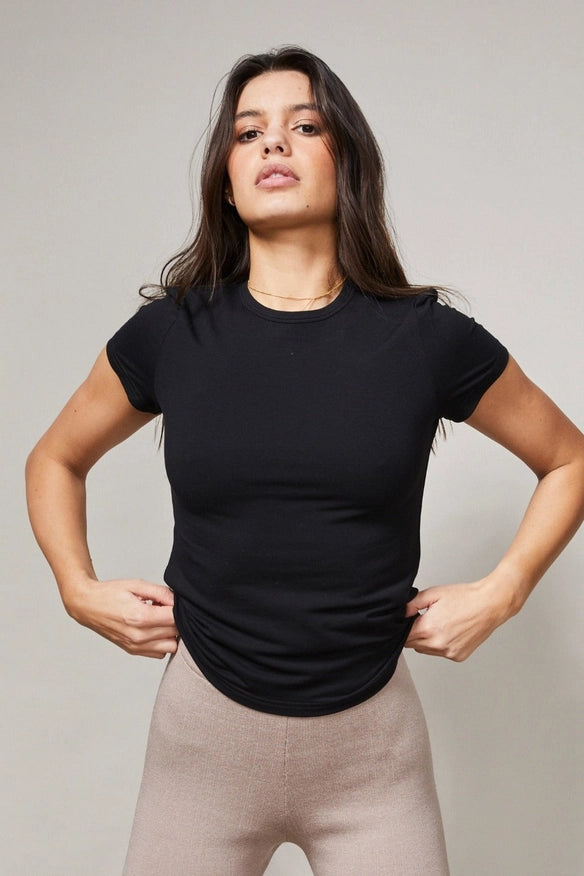 Bamboo Cotton Everyday Tee (Black)-Tee-All Fenix-XS-Urbanheer