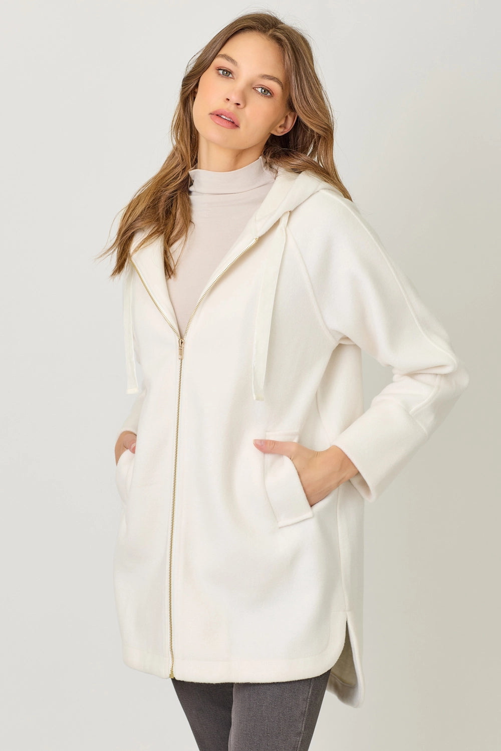 Mystree Hoodie Zip-Up Coat