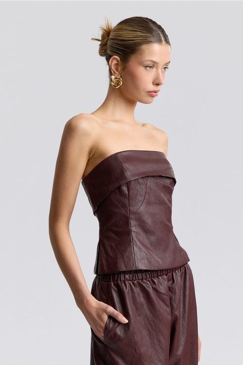 Faux-Ever Leather Tube Top
