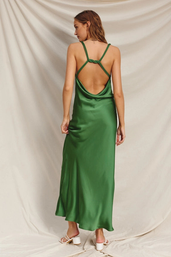 Life Of A Party Twisted Strap Maxi Dress Ibiza Green-Dress-Dress Forum-S-Urbanheer