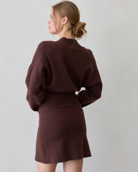Lindsey Cinch-Waist Sweater Mini Dress