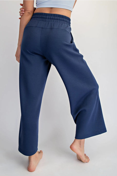 Modal Scuba Cropped Wide Pant