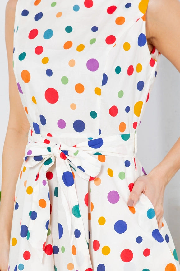 Colorful Polka Dot Dress-Dress-LA Soul-S-Urbanheer