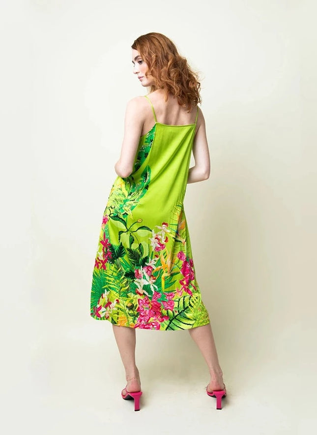 Pia Embroidered Silk Slip Dress-Clothing - Women-La fuori-Urbanheer