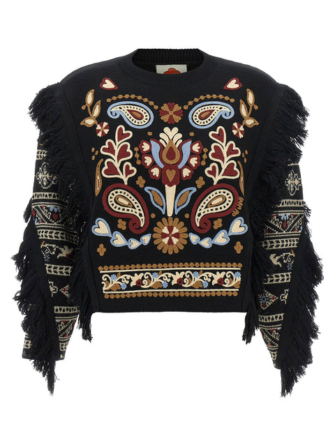 Farm Rio Cornely Embroidery Sweater
