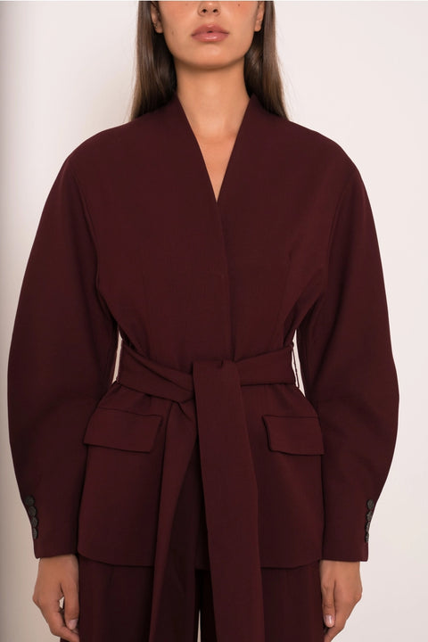 Ori Belted Kimono-Style Jacket