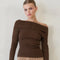 Lucy One Shoulder Long Sleeve Knit Top